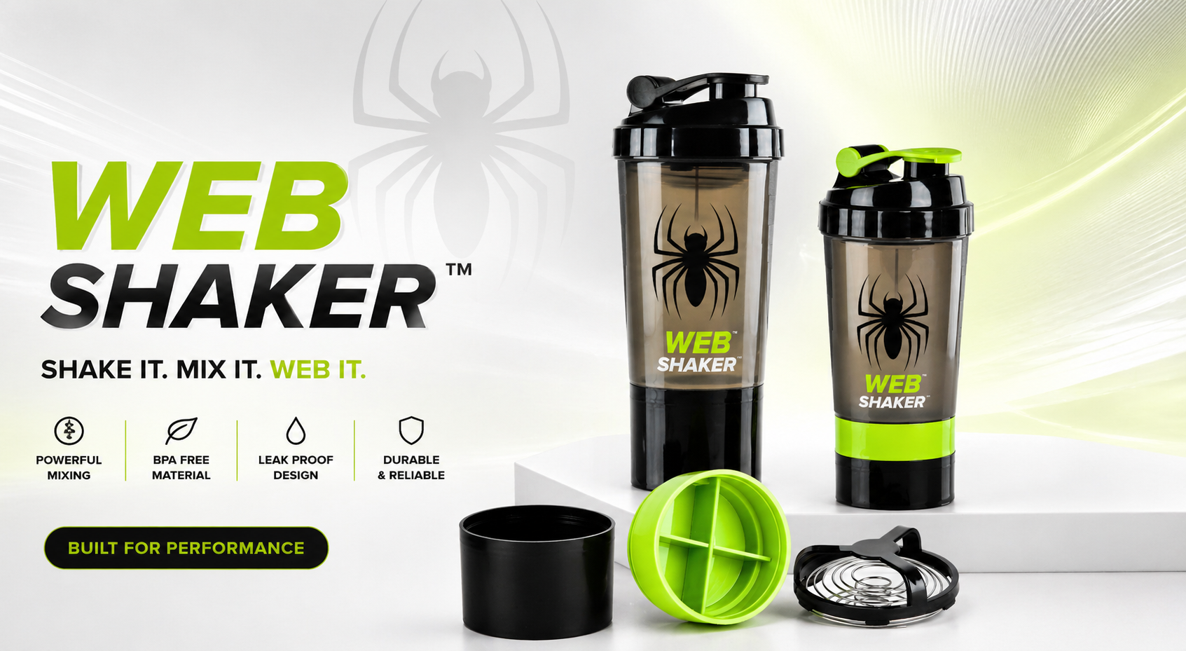 Spider Shaker Green side view